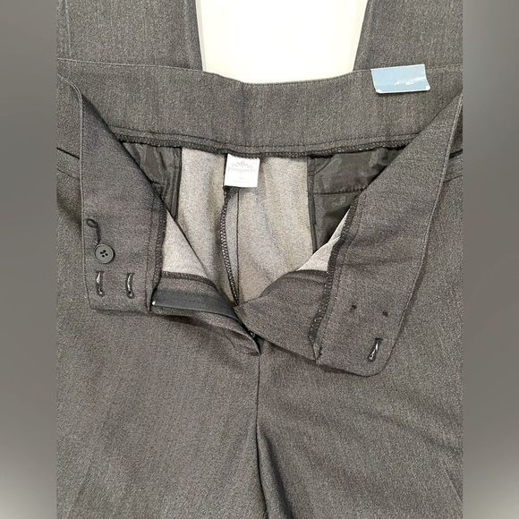 Passports Gray Charcoal Straight Leg Stretch Dress Trousers Pants Size 12 - Picture 6 of 12